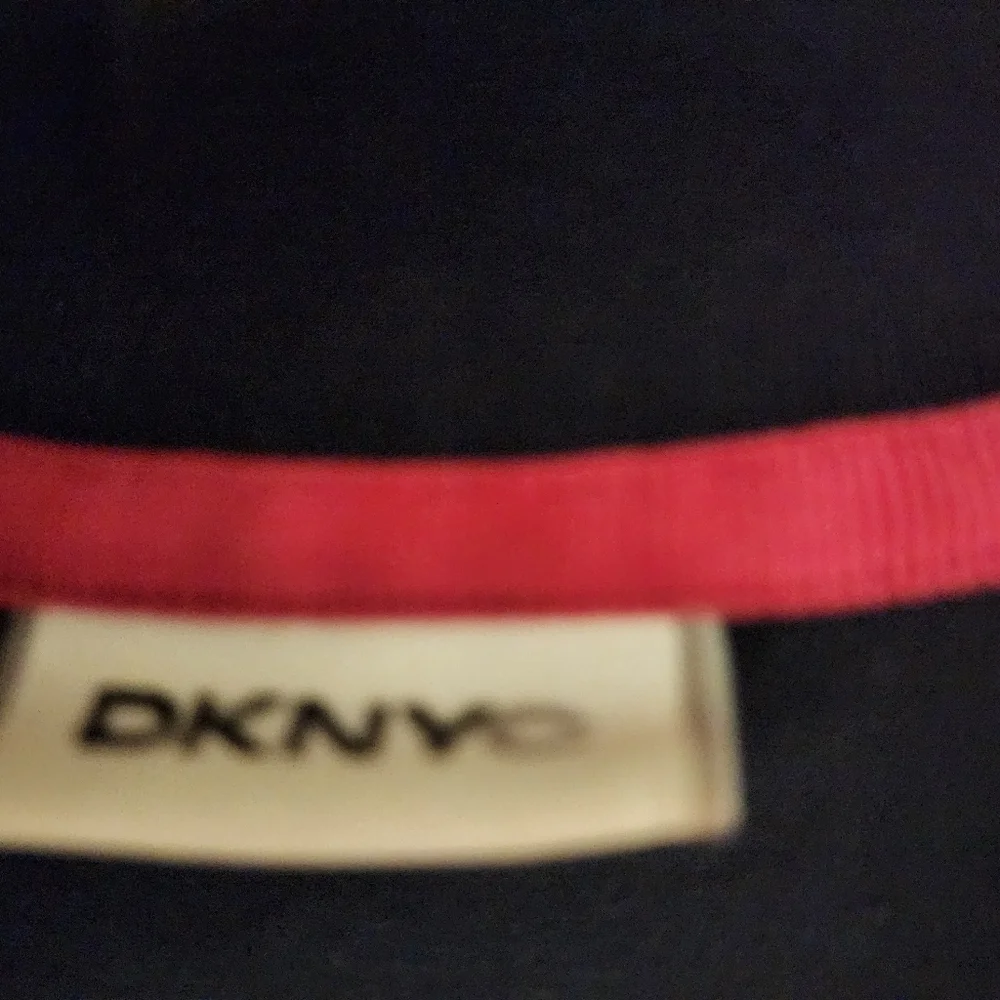 Dkny Blue Denim Jacket with Black Trim